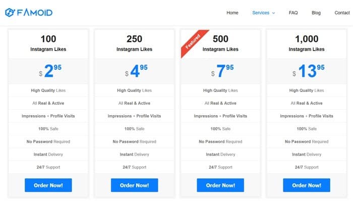 site famoid pour booster ses followers