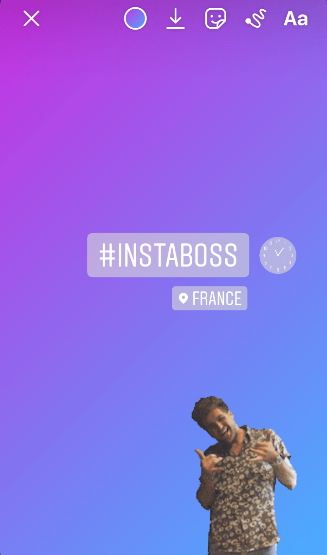 ajouter sticker instagram gif