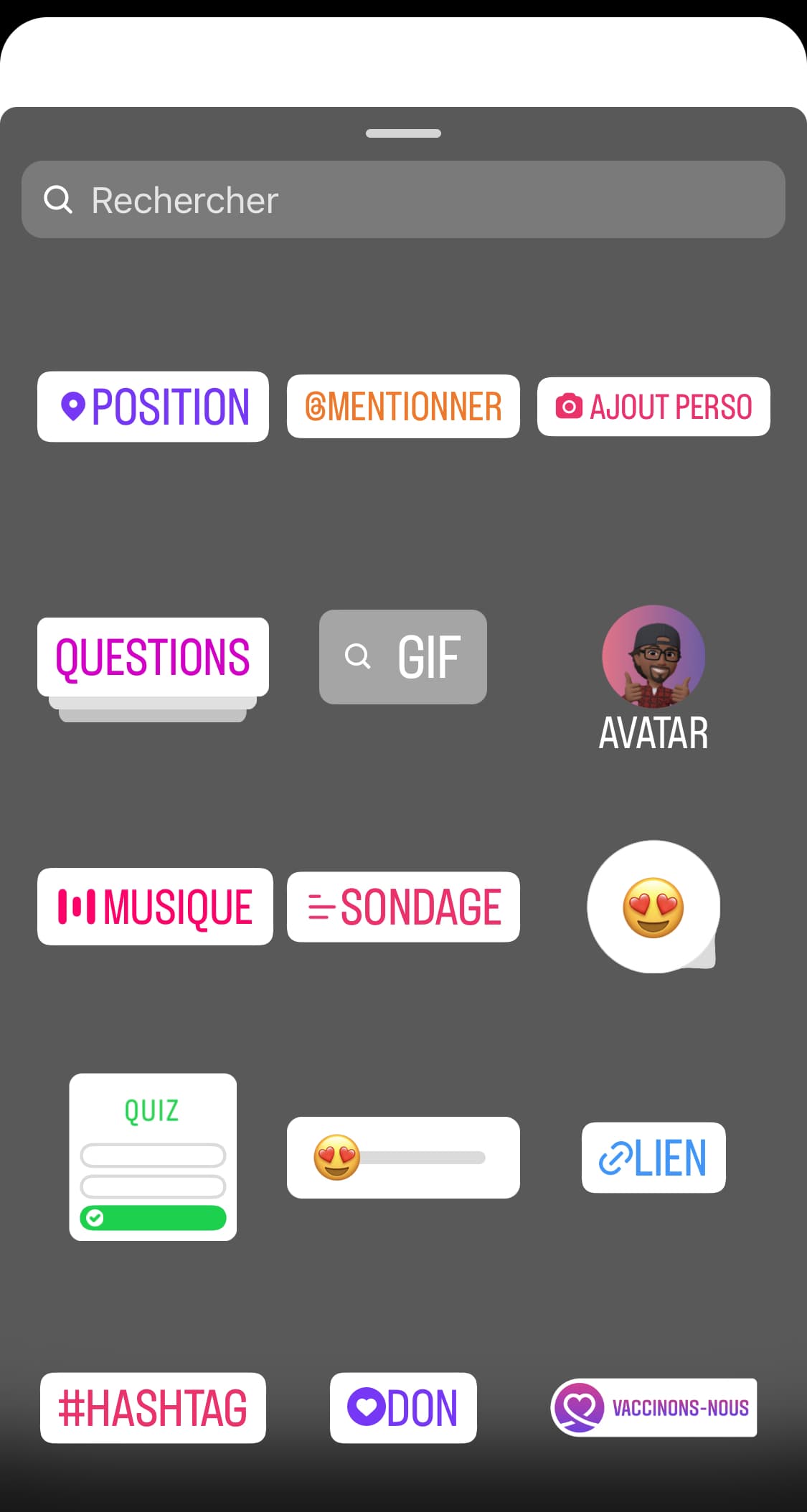 stickers instagram exemple