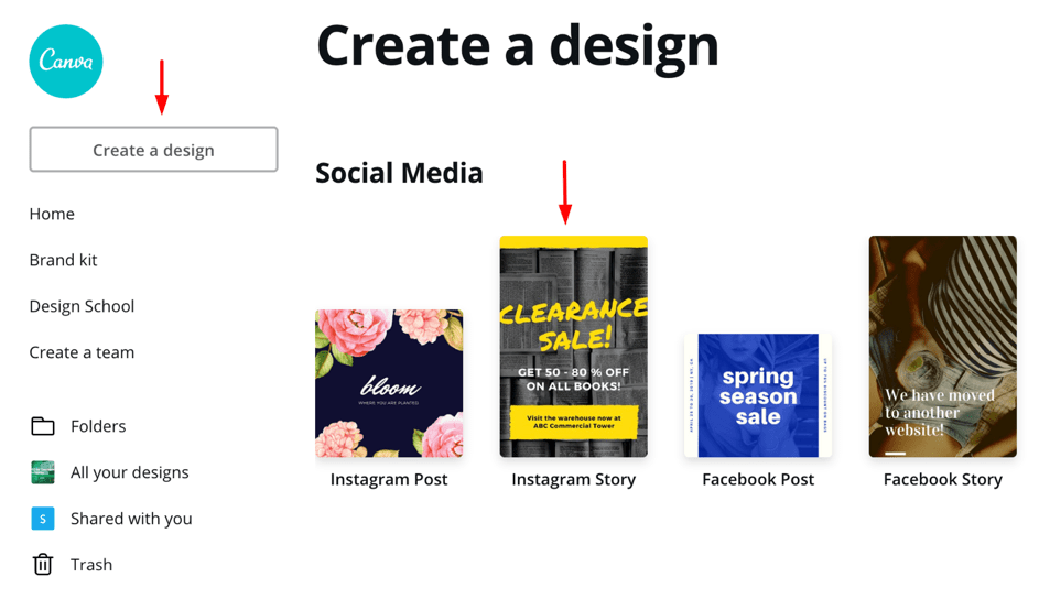 canva creer un design