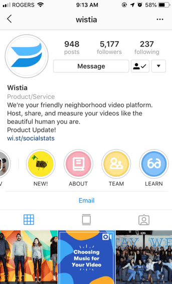 wistia instagram profil