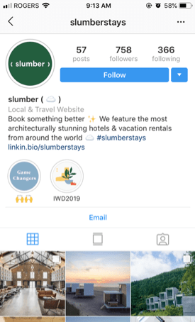 slumberstays instagram profil