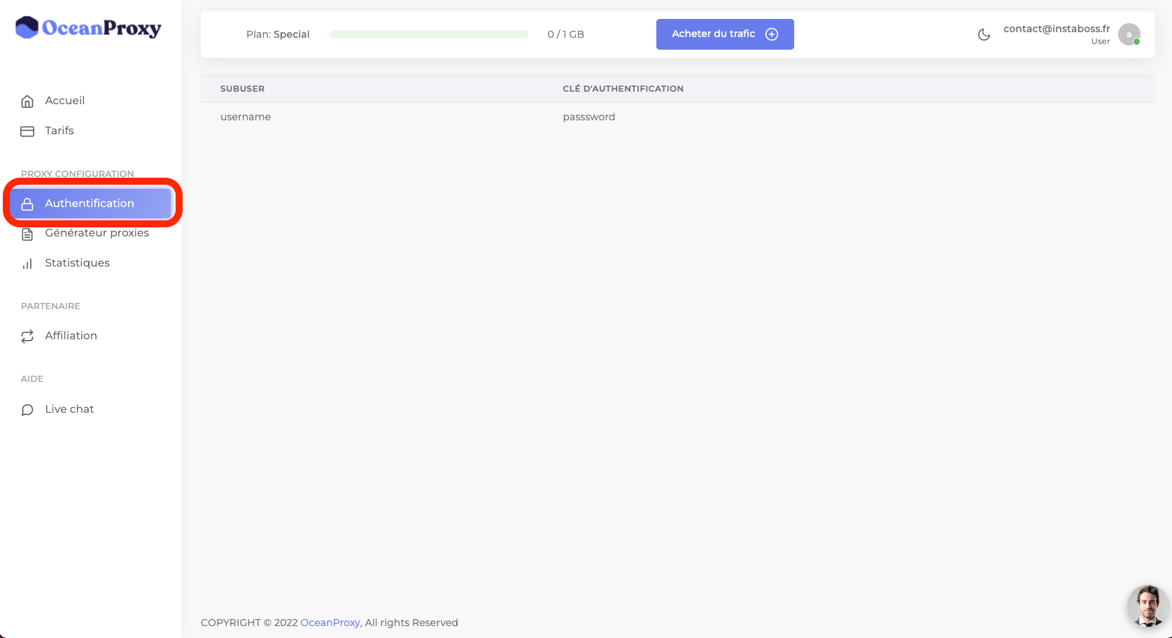 tutoriel proxy oceanproxy 3