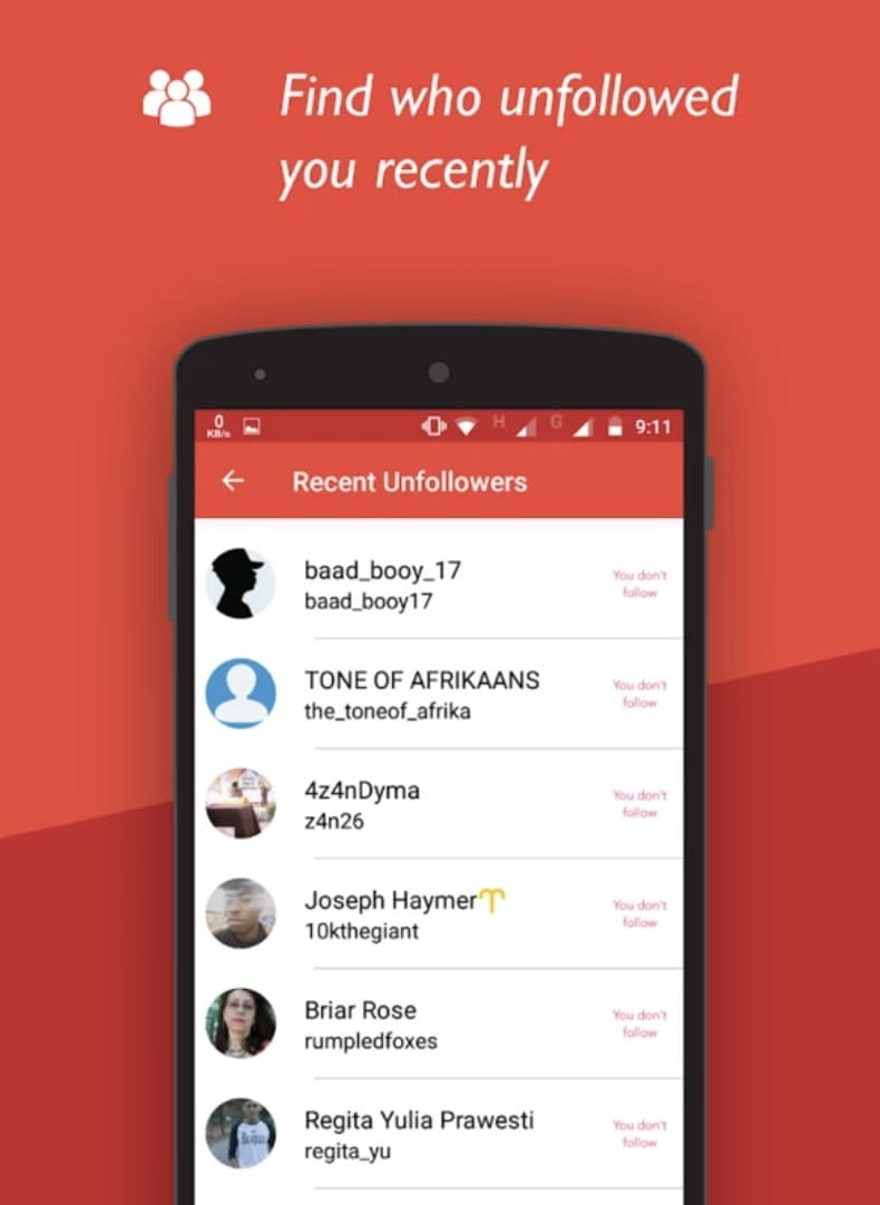 Application follow cop tracking followers